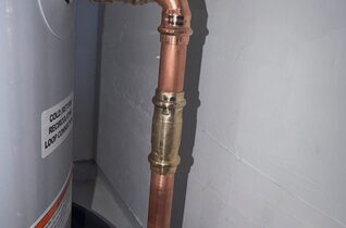 Soldered copper pipe repair