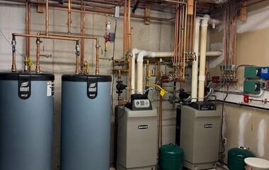 Commercial Mechanical Room Repipe – finished installation