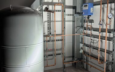 Copper Water Main & Expansion Tank – work in progress