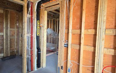 New Construction Plumbing Rough-In – finished installation